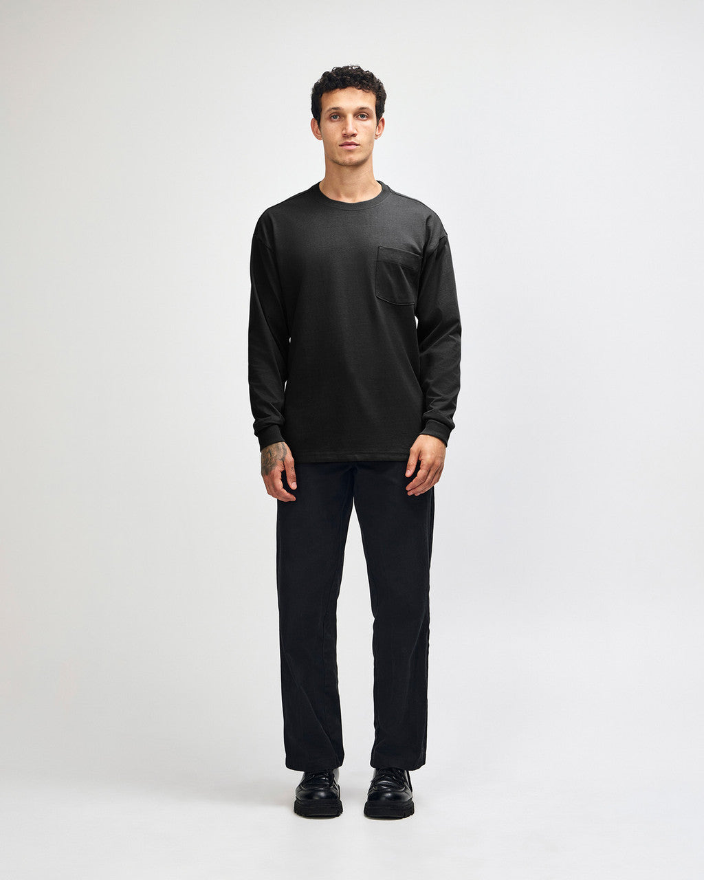 American Apparel Super Heavyweight Unisex Long Sleeve Pocket T-Shirt