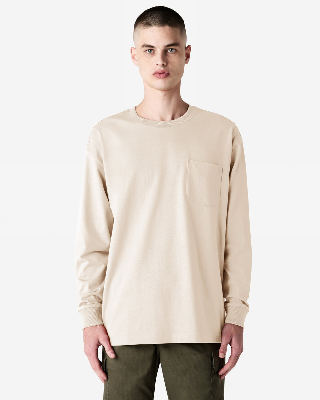 9410 American Apparel Super Heavyweight Unisex Long Sleeve Pocket T-Shirt