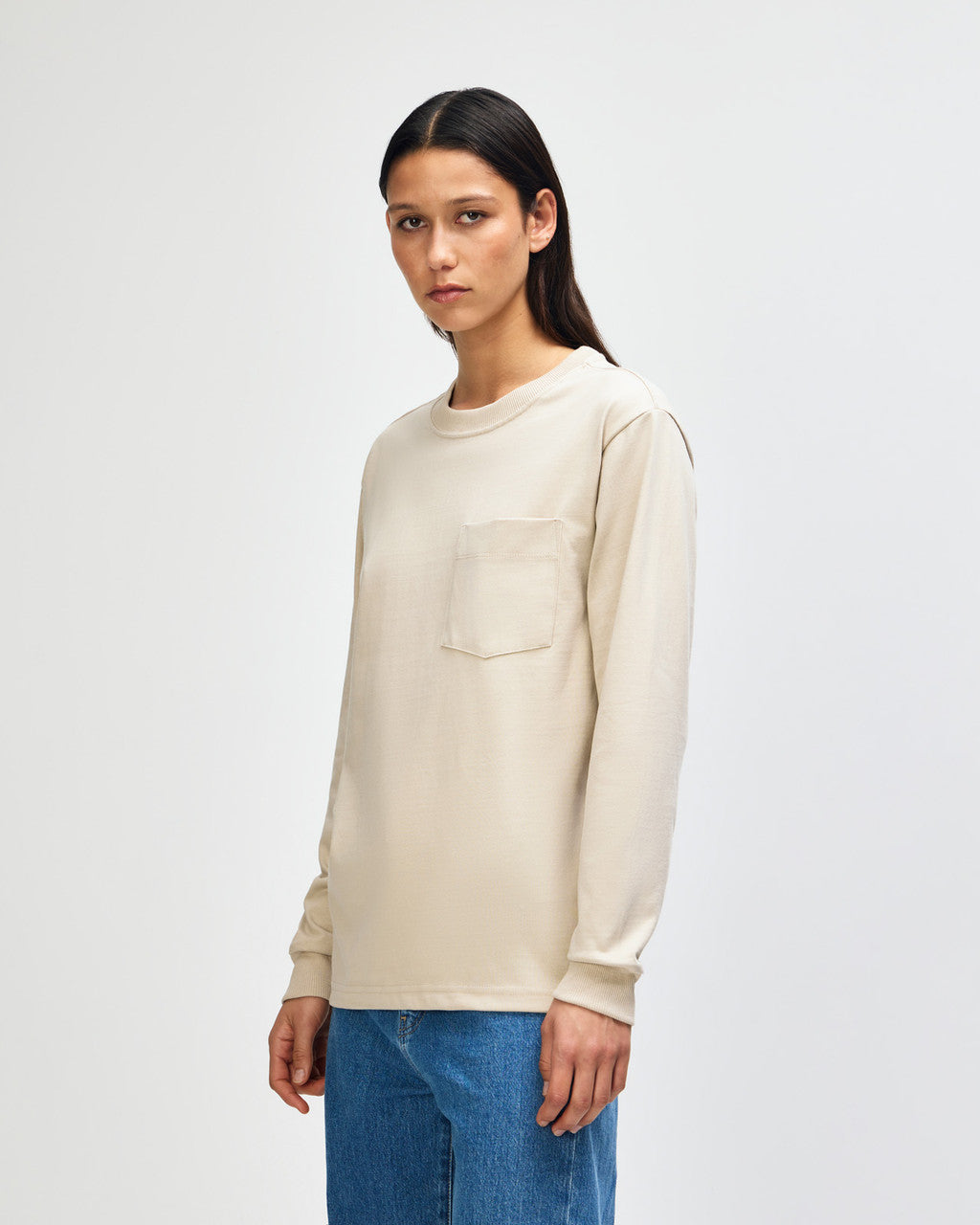 American Apparel Super Heavyweight Unisex Long Sleeve Pocket T-Shirt