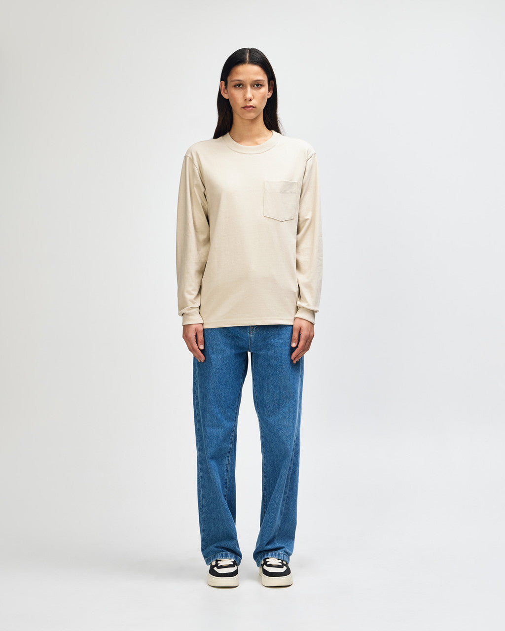 American Apparel Super Heavyweight Unisex Long Sleeve Pocket T-Shirt
