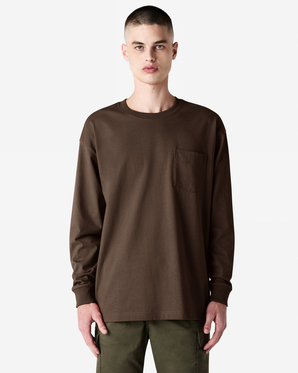 9410 American Apparel Super Heavyweight Unisex Long Sleeve Pocket T-Shirt