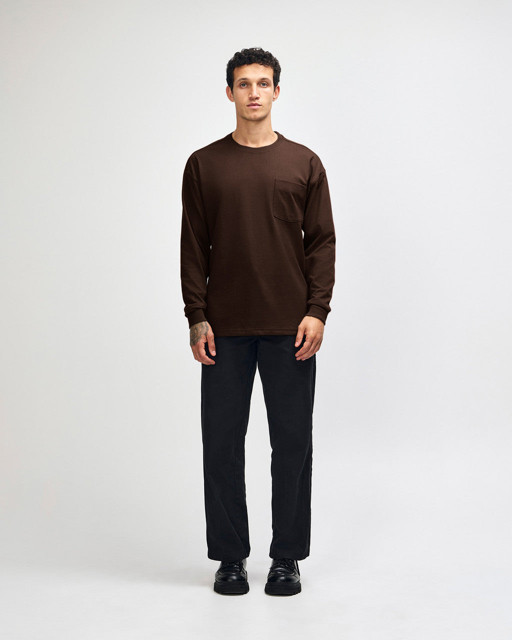 American Apparel Super Heavyweight Unisex Long Sleeve Pocket T-Shirt