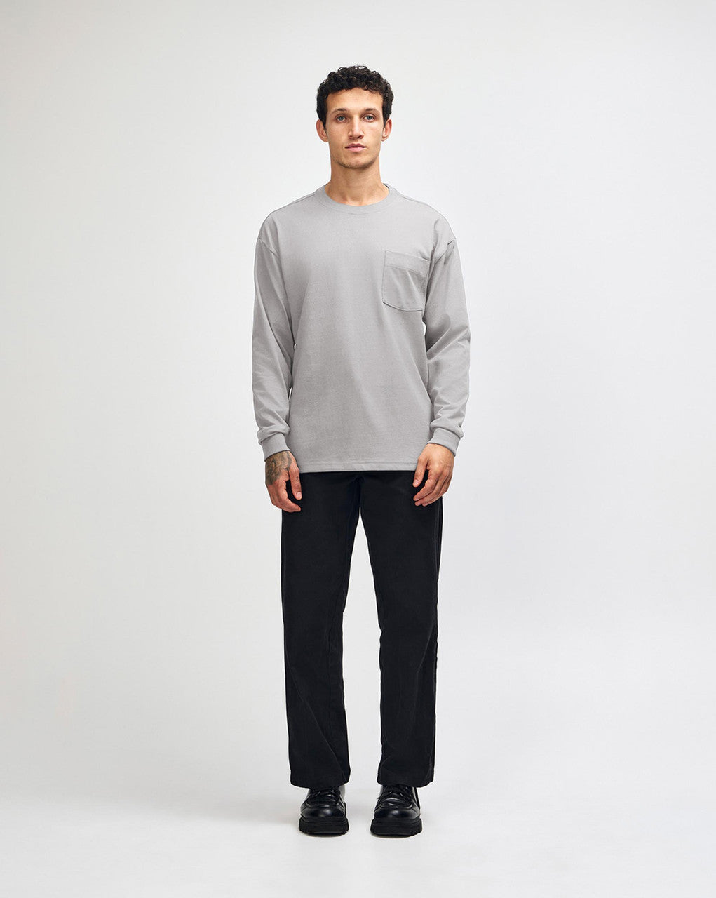 American Apparel Super Heavyweight Unisex Long Sleeve Pocket T-Shirt