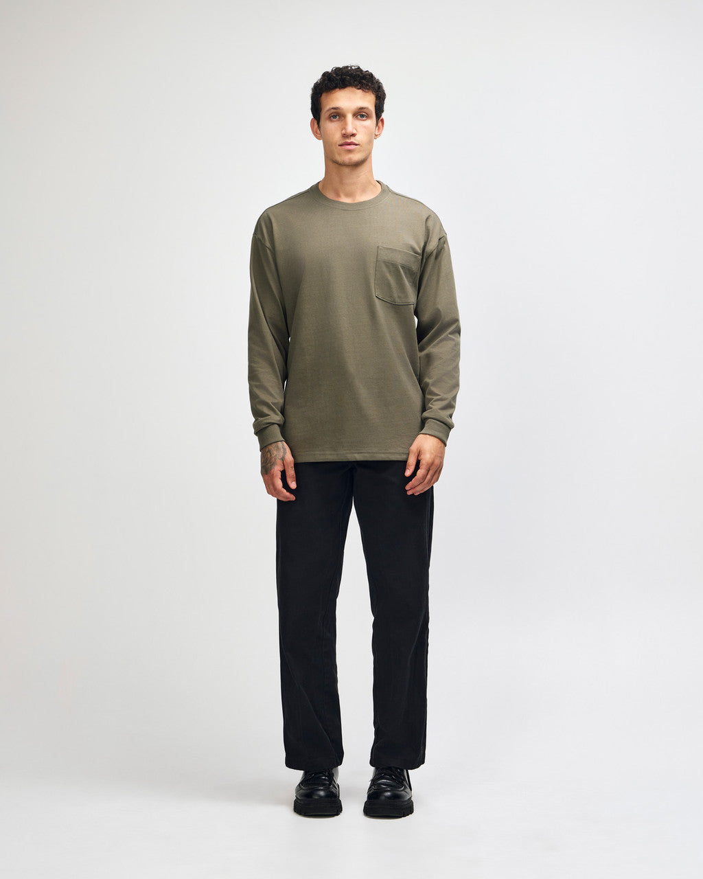 American Apparel Super Heavyweight Unisex Long Sleeve Pocket T-Shirt
