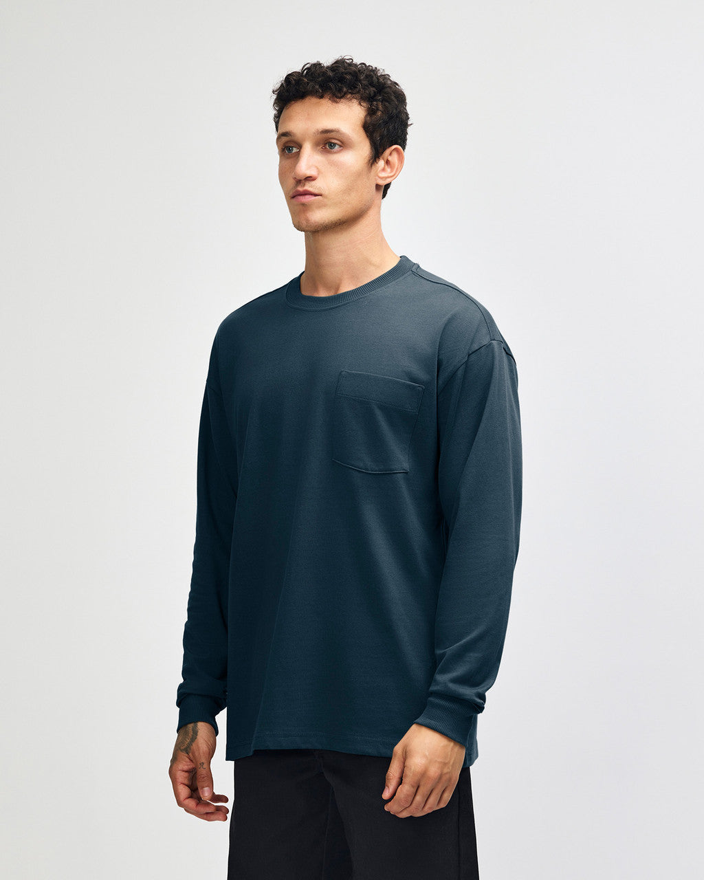 American Apparel Super Heavyweight Unisex Long Sleeve Pocket T-Shirt