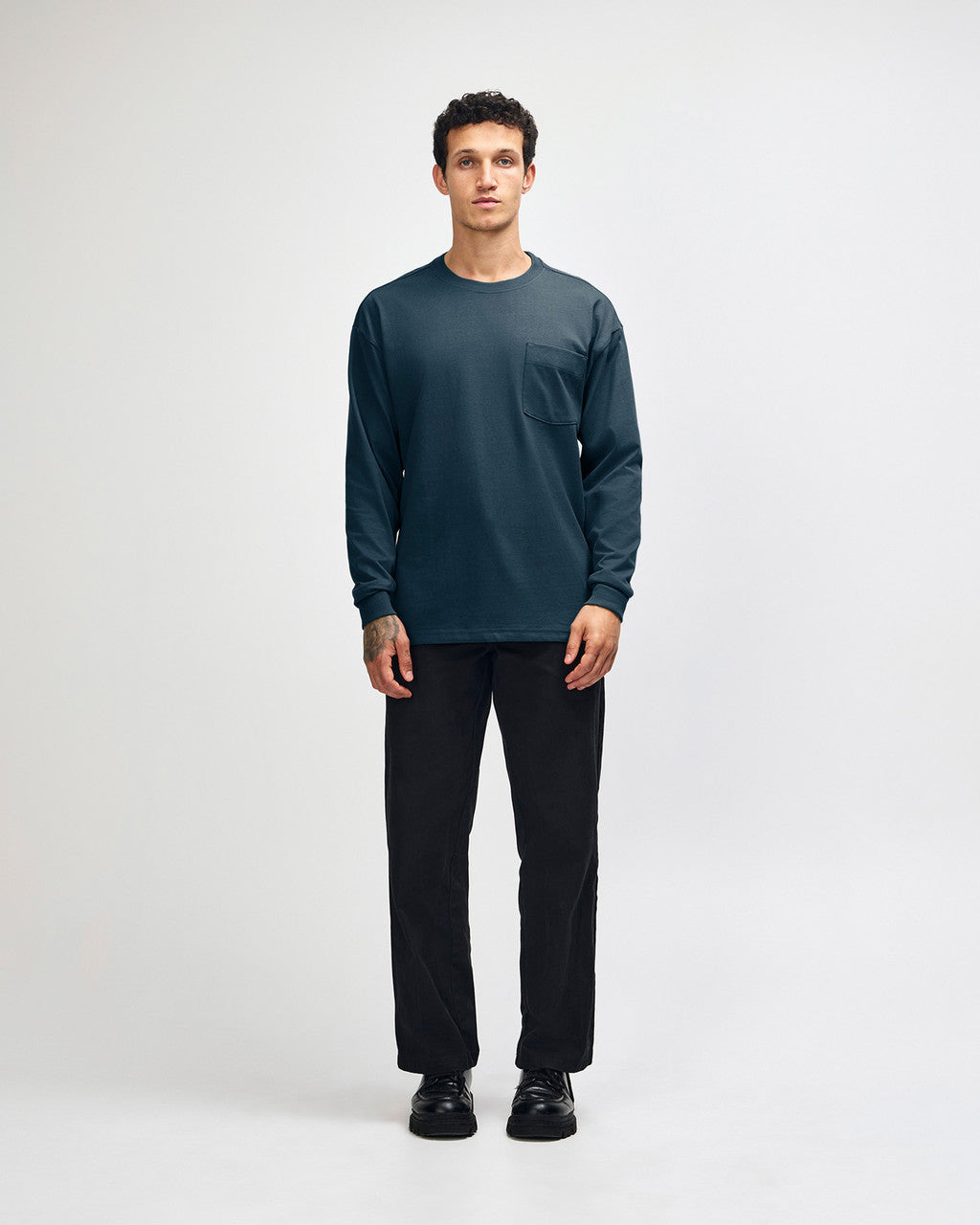 American Apparel Super Heavyweight Unisex Long Sleeve Pocket T-Shirt