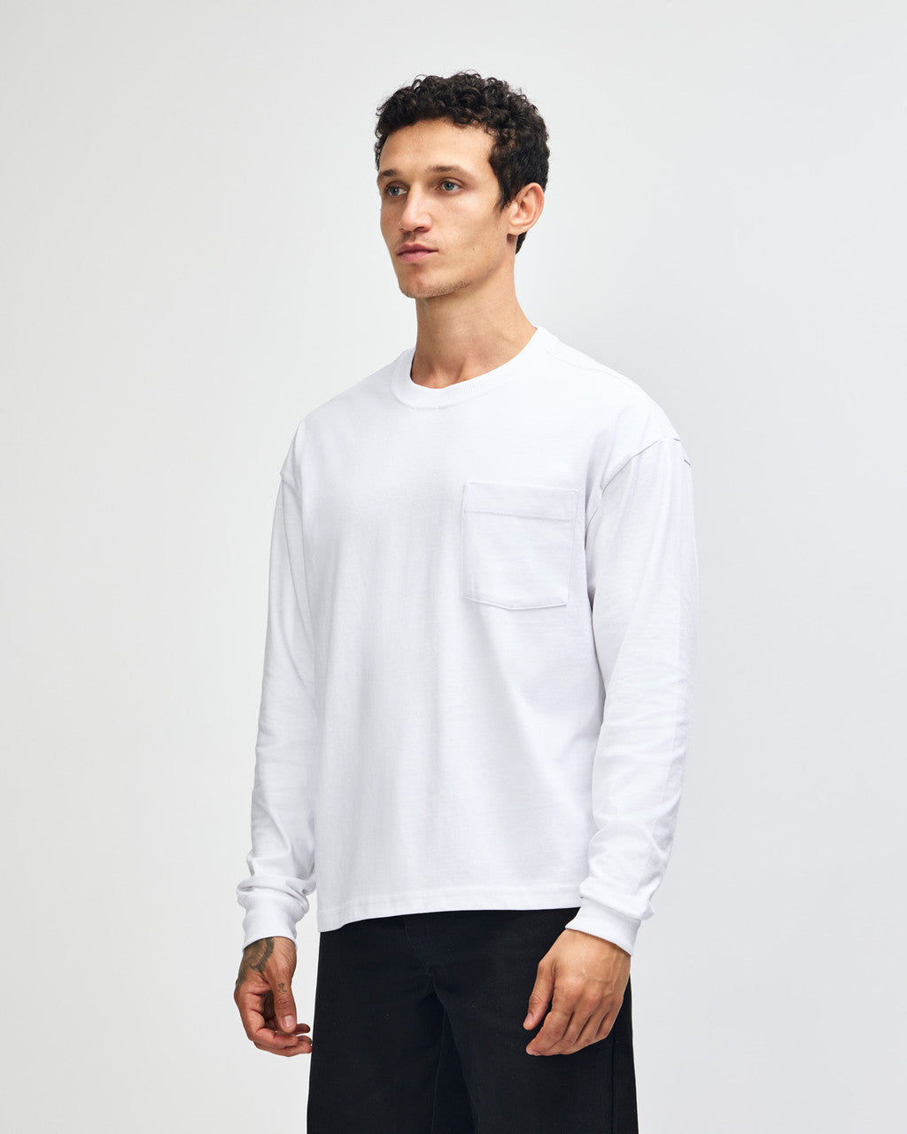 American Apparel Super Heavyweight Unisex Long Sleeve Pocket T-Shirt