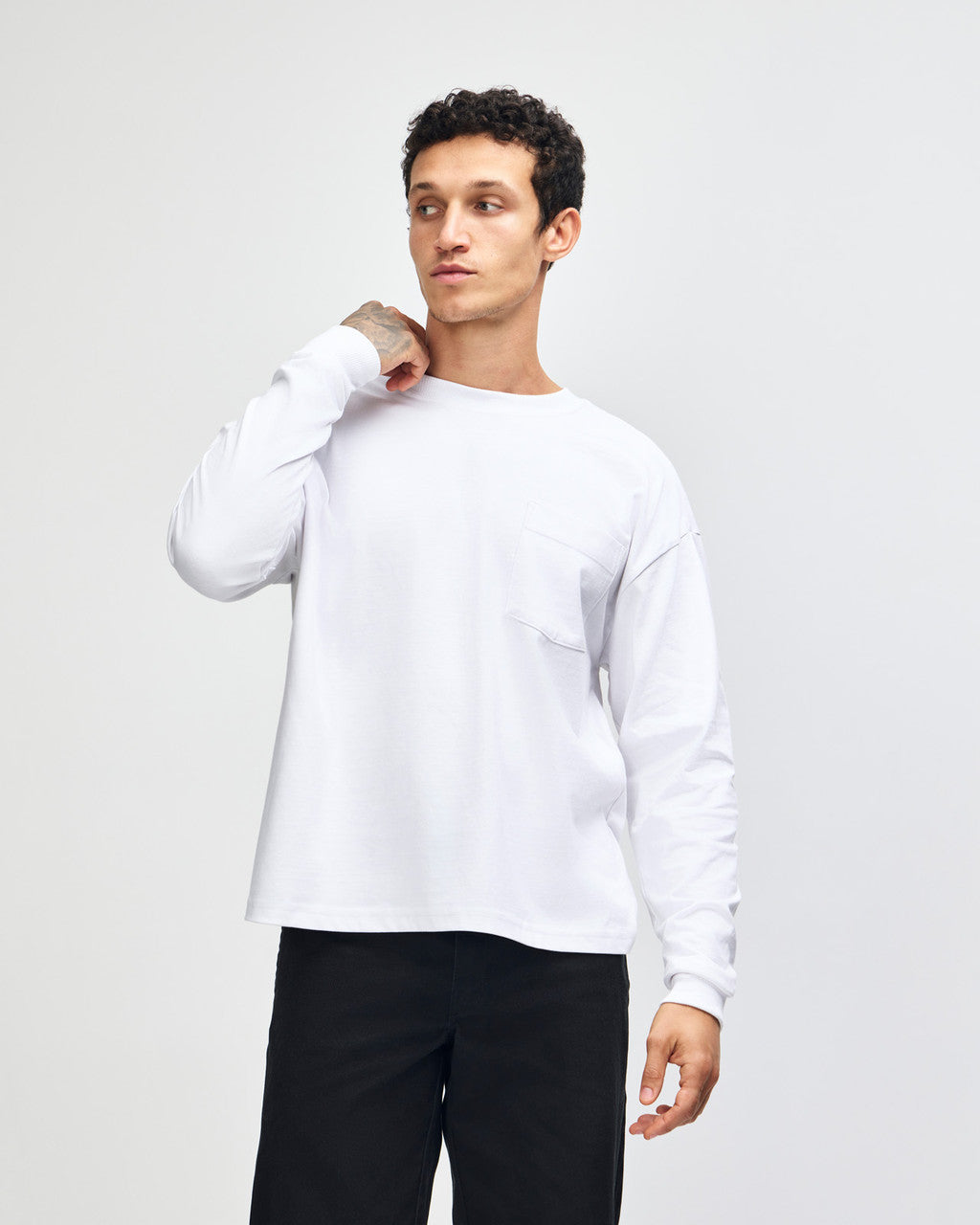 American Apparel Super Heavyweight Unisex Long Sleeve Pocket T-Shirt