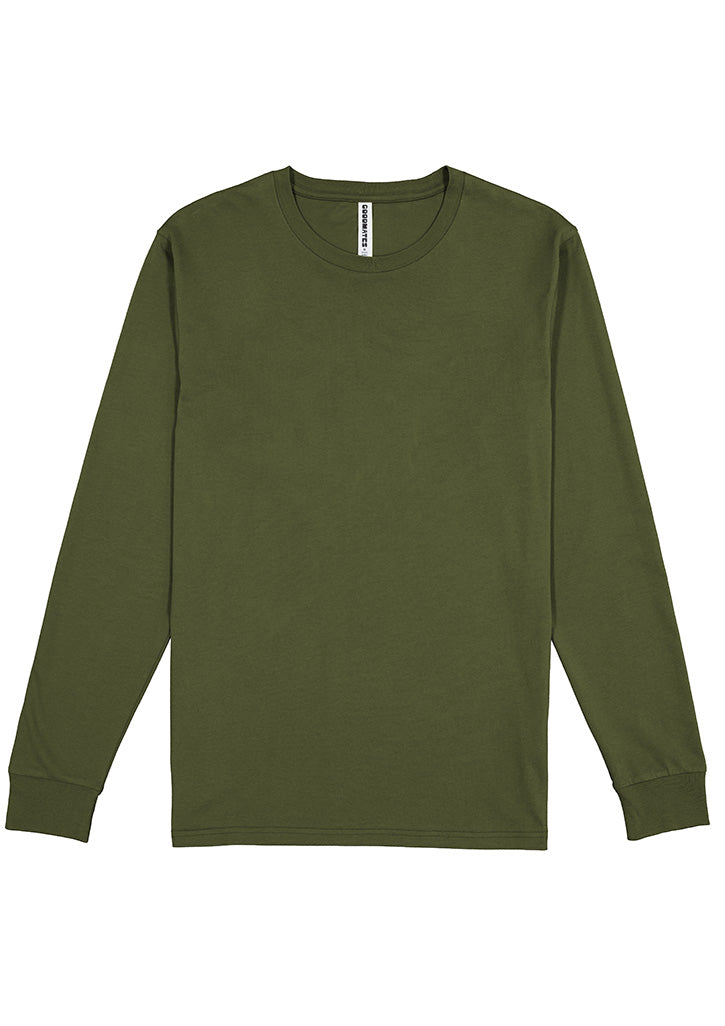 Basis Mens Long Sleeve Tee - back view
