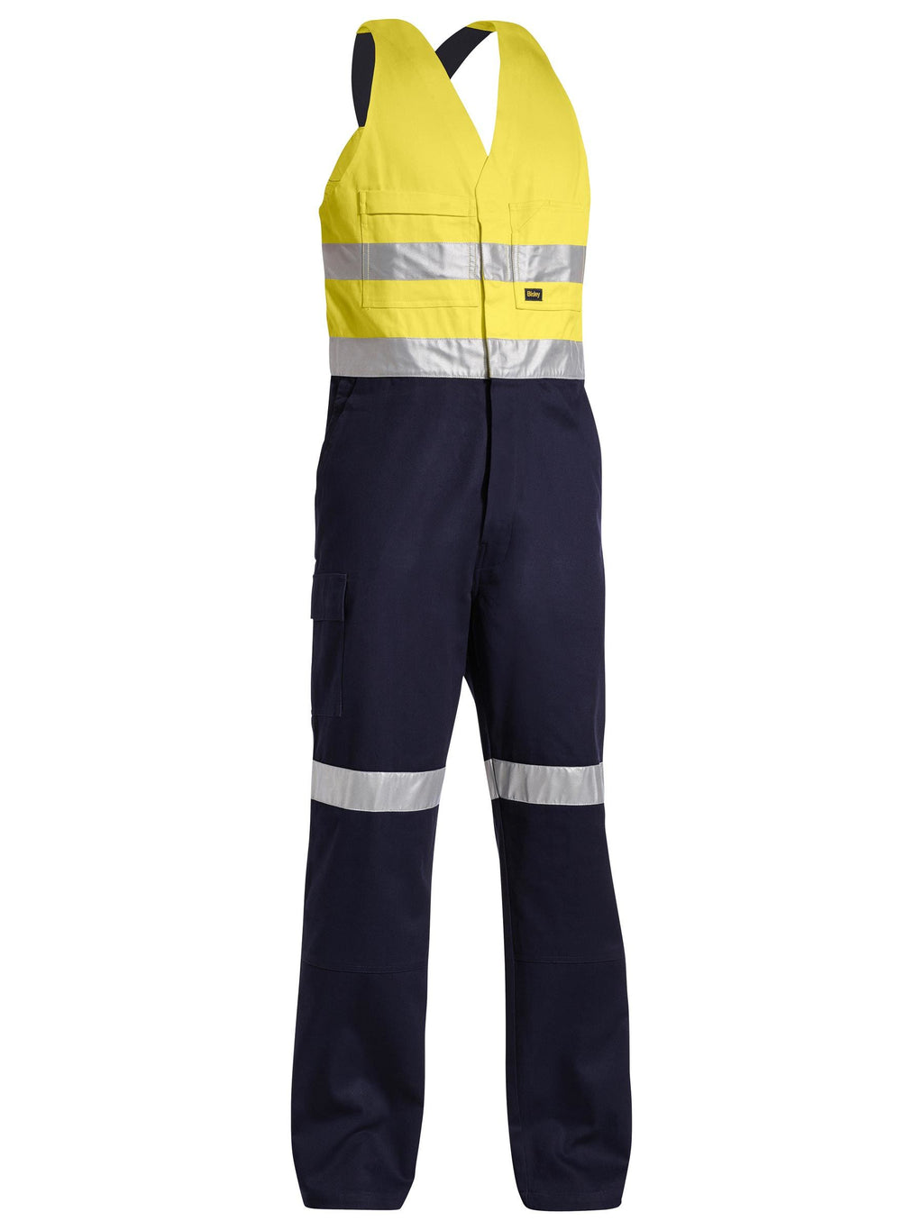 Taped Hi Vis Action Back Overall - Yellow/Navy