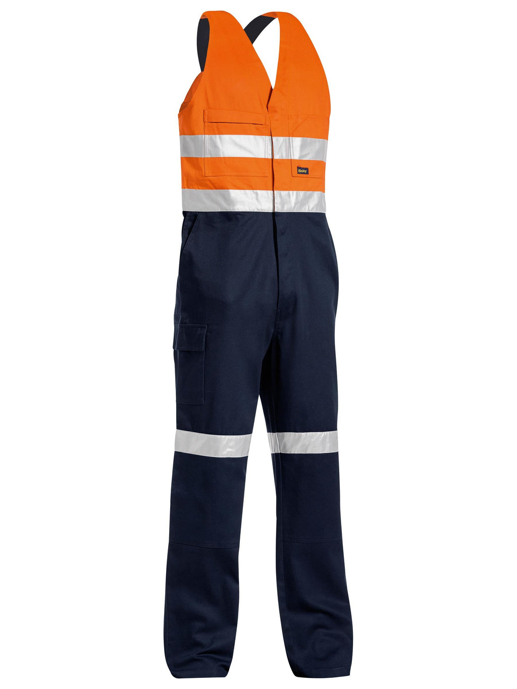 Taped Hi Vis Action Back Overall - Orange/Navy
