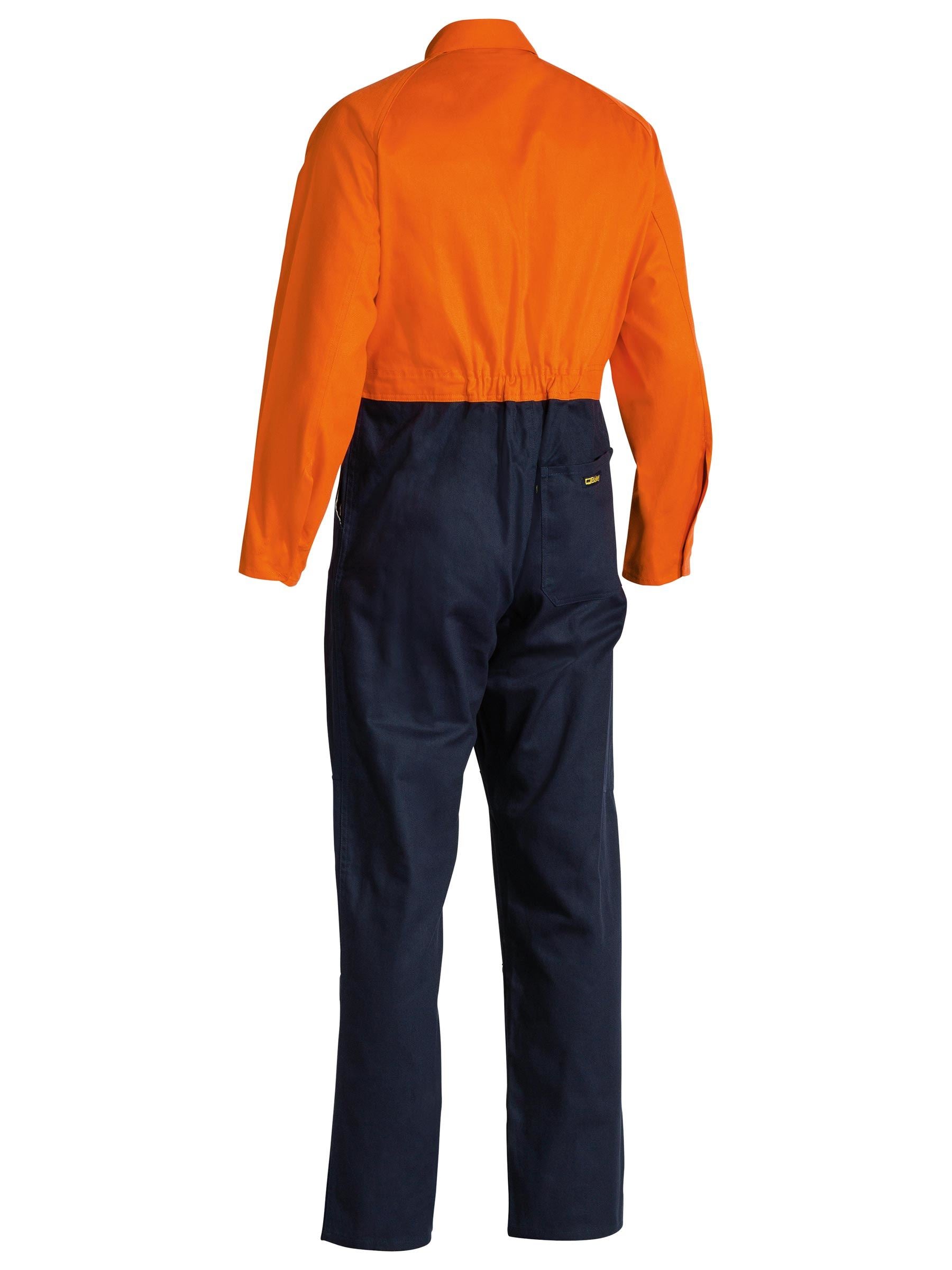 Hi Vis Drill Coverall - Orange/Navy
