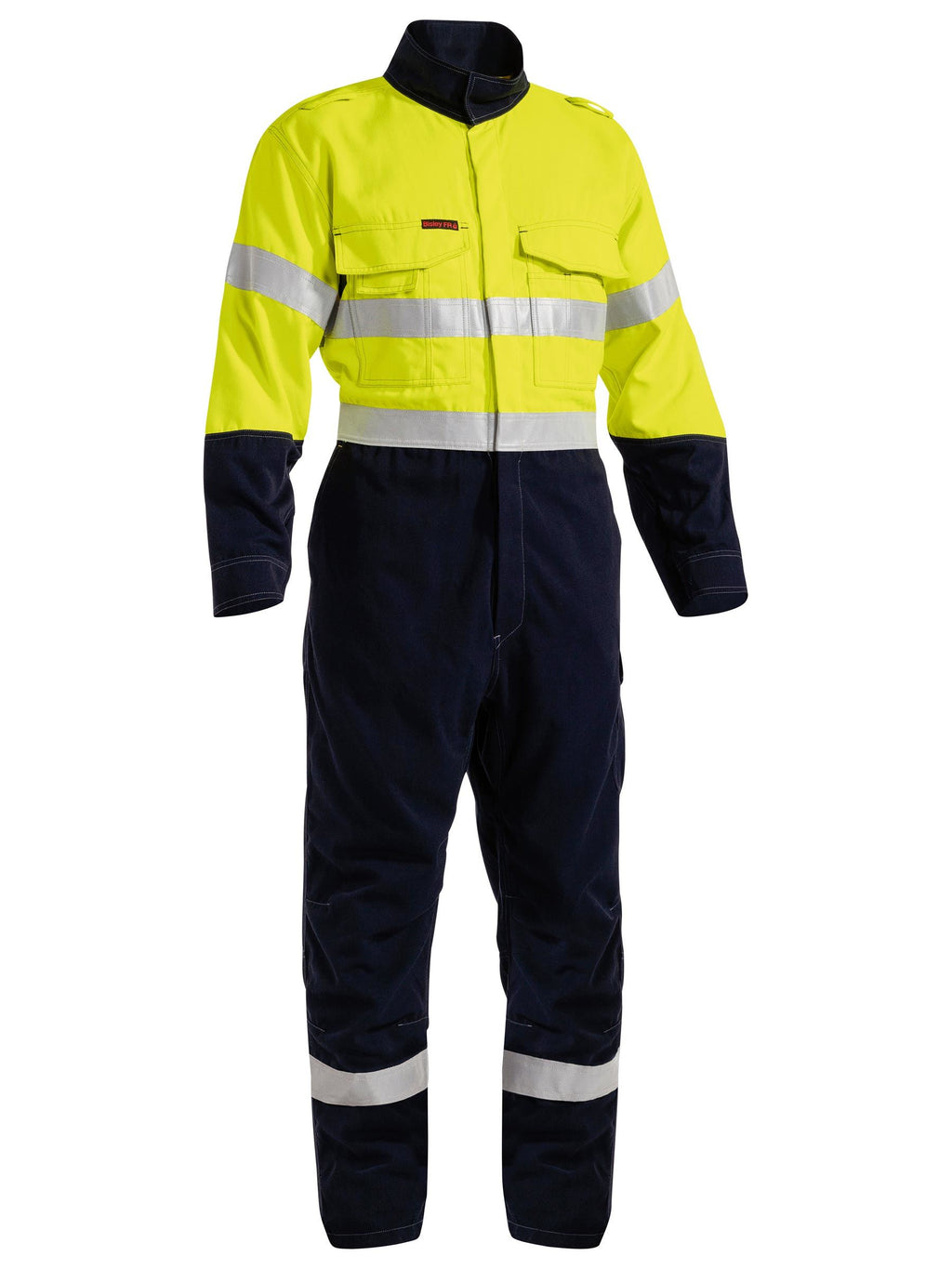 TenCate Tecasafe® Plus 700 Taped Hi Vis FR Vented Coverall - Yellow/Navy