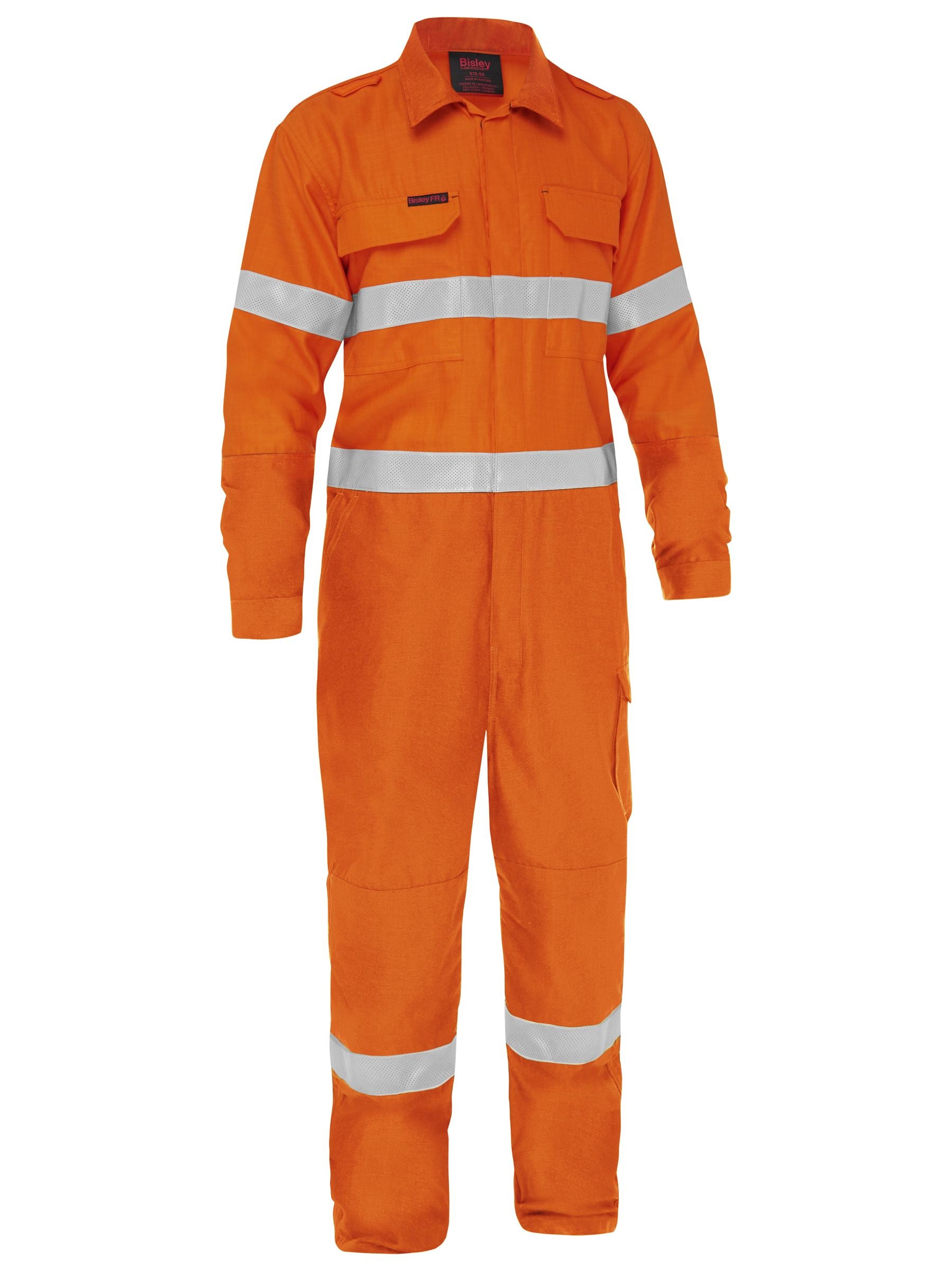 Apex 185 Taped Hi Vis FR Ripstop Vented Coverall - Orange