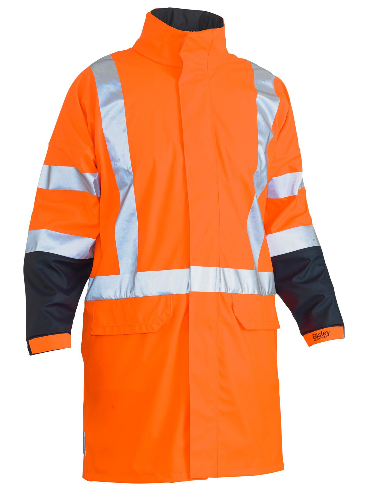 X Taped Hi Vis TTMC Stretch PU Rain Coat - Orange