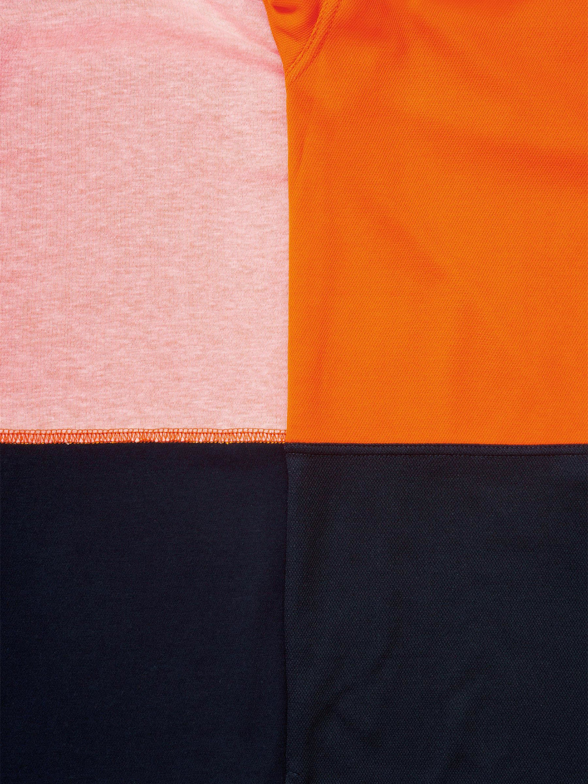 Hi Vis Polo Shirt - Orange/Navy