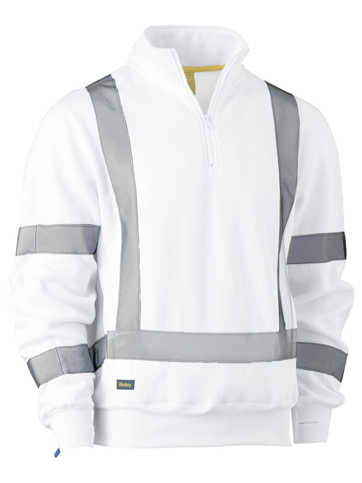X Taped 1/4 Zip Fleece Pullover - White
