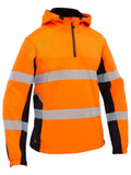 Flx & Move™ Hi Vis Taped Liquid Repellent Fleece Hoodie - Orange/Navy