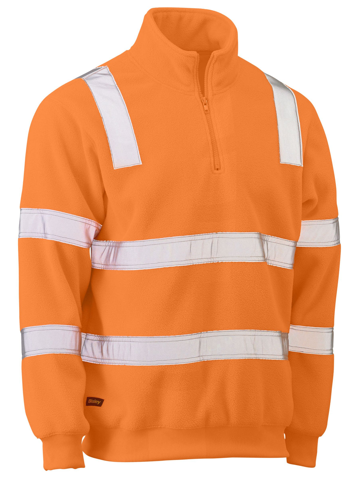 Taped Hi Vis Rail Polar Fleece Jumper - Rail Orange