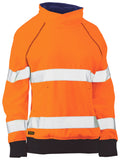 Women's Taped Hi Vis Fleece Jumper - Orange