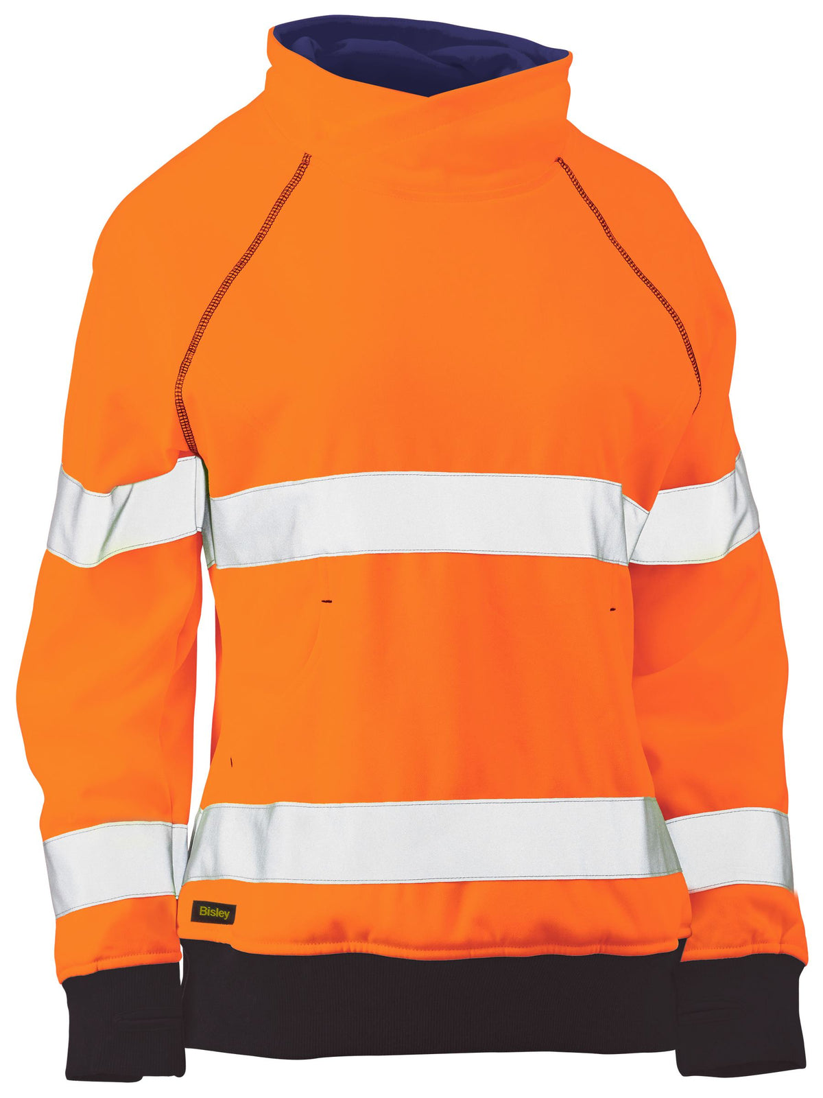 Women's Taped Hi Vis Fleece Jumper - Orange