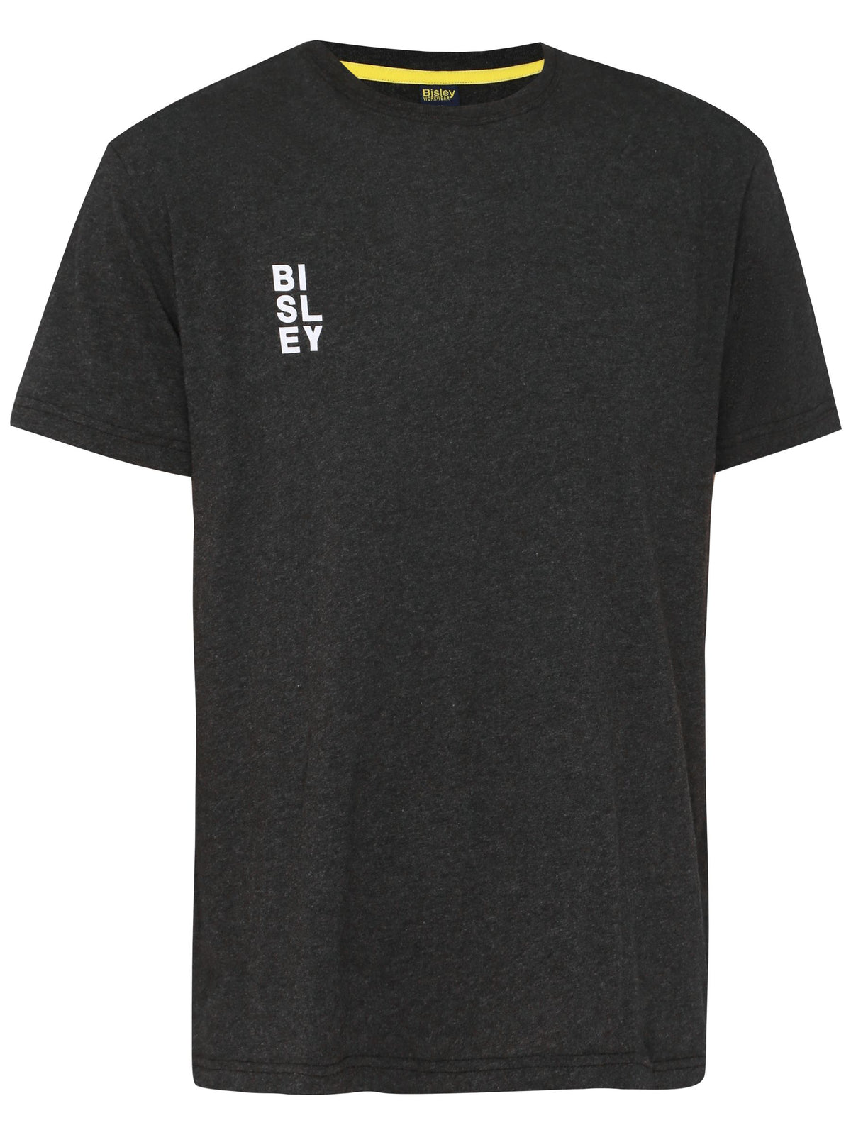 Bisley Cotton Vertical Logo Tee - Charcoal Marle - Discontinued
