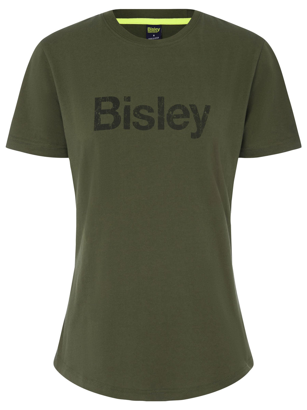 Bisley Women's Cotton Logo Tee - Army Green