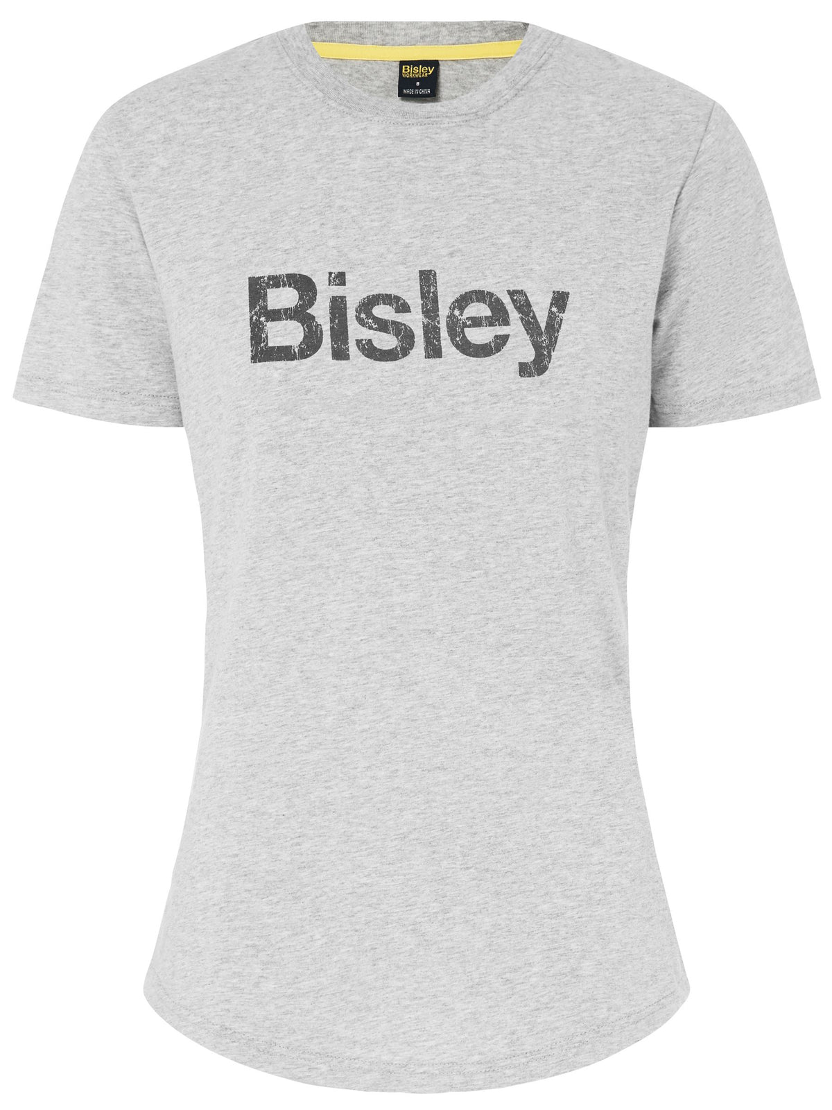 Bisley Women's Cotton Logo Tee - Grey Marle