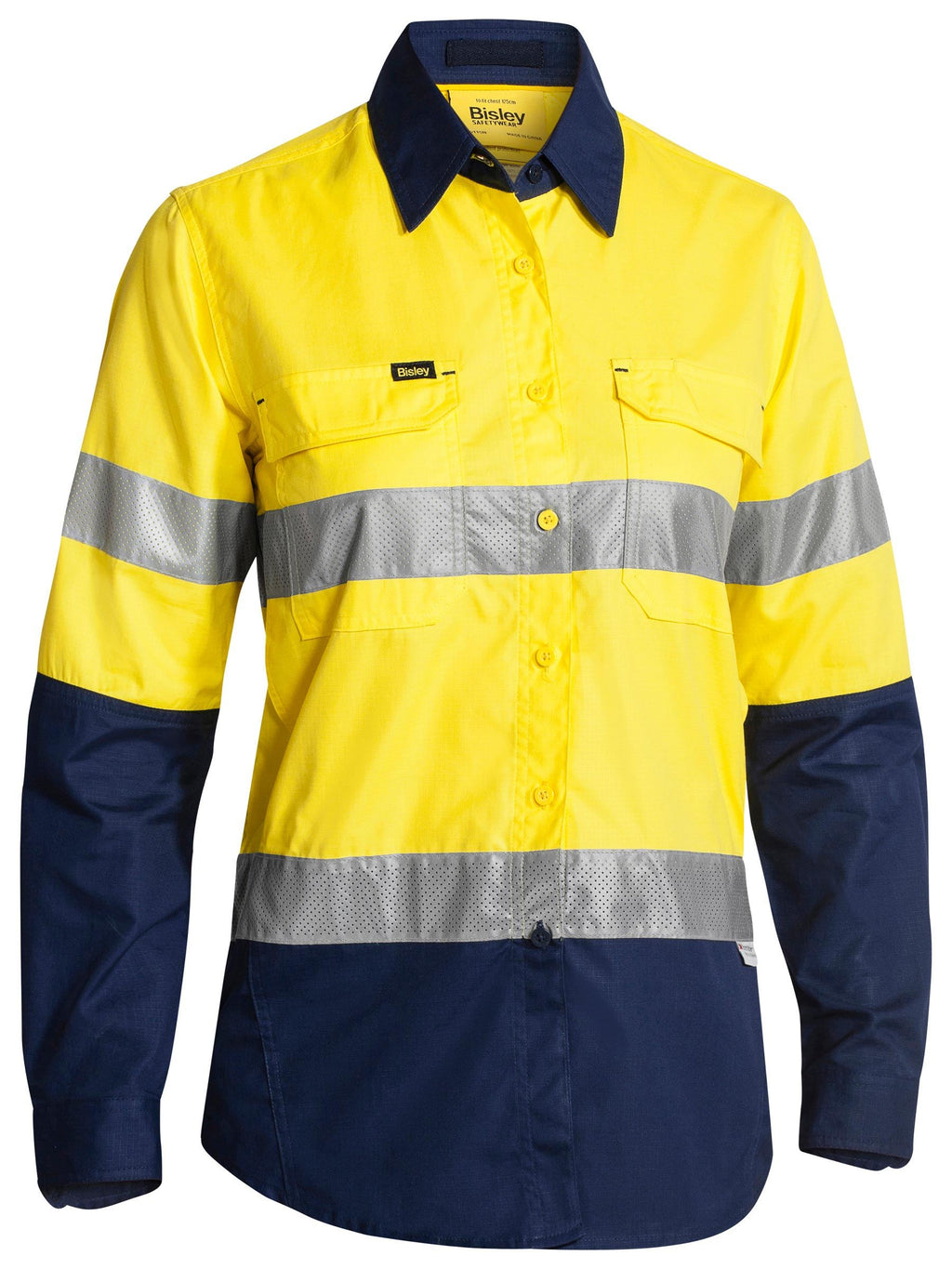 Women's X Airflow™ Taped Hi Vis Ripstop Shirt - Yellow/Navy