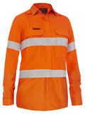 Apex 160 Women's Taped Hi Vis FR Ripstop Vented Shirt - Orange