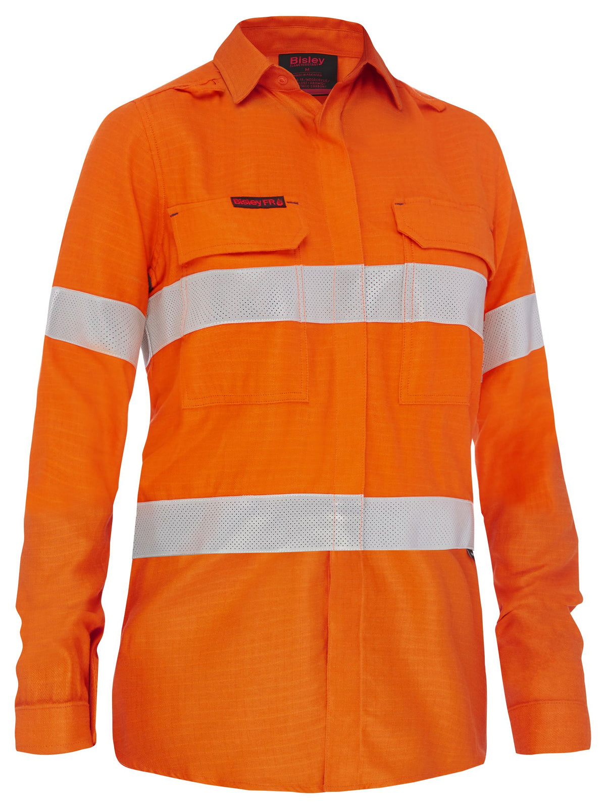 Apex 185 Women's Taped Hi Vis Ripstop FR Vented Shirt - Orange
