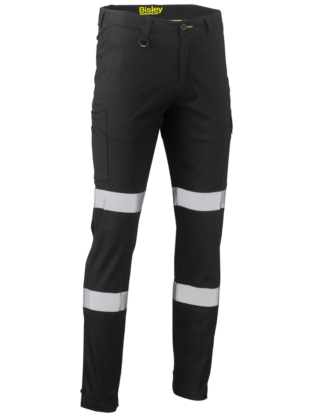 Taped Stretch Cotton Drill Cargo Pants - Black