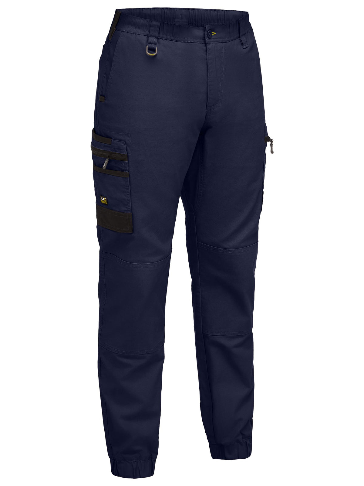 Flx & Move™ Elastic Waist Cargo Cuffed Pants - Navy
