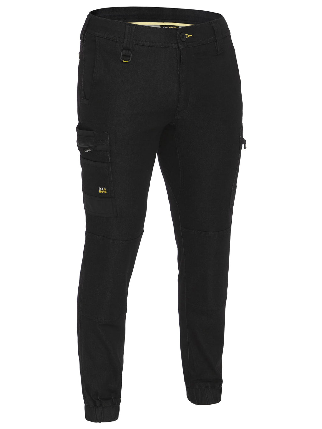 Flx and Move™ Stretch Denim Cargo Cuffed Pants - Black