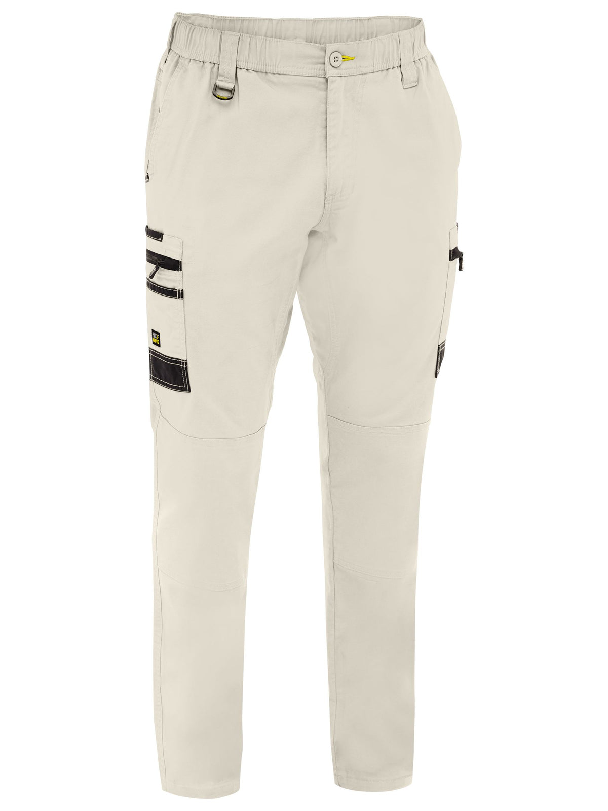 Flx & Move™ Stretch Canvas Elastic Waist Cargo Pants - Stone