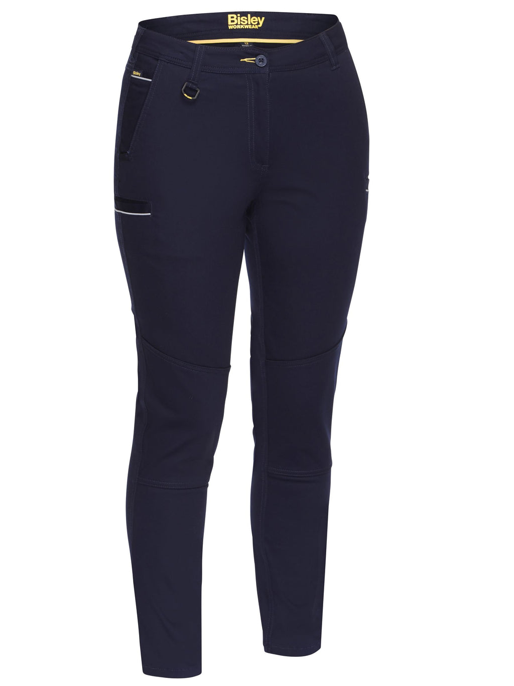 Women's Mid Rise Stretch Cotton Pants - Navy