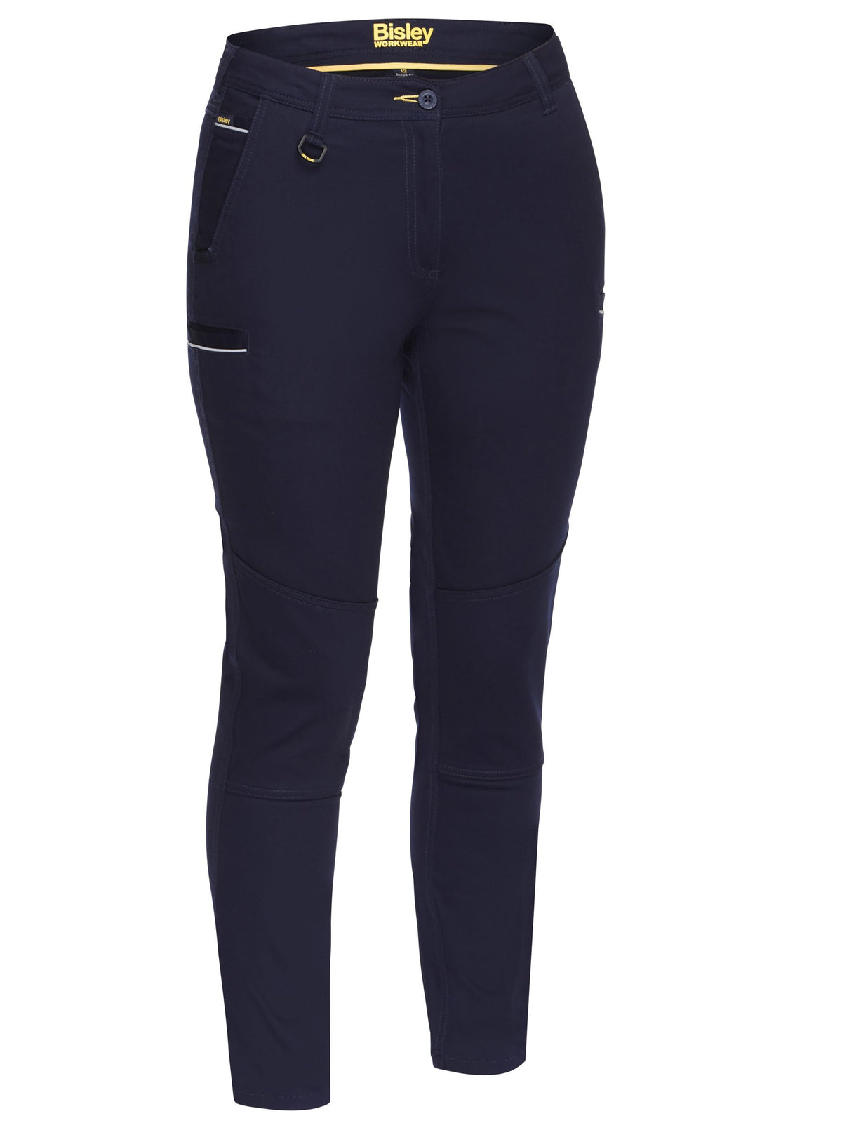 Women's Mid Rise Stretch Cotton Pants - Navy
