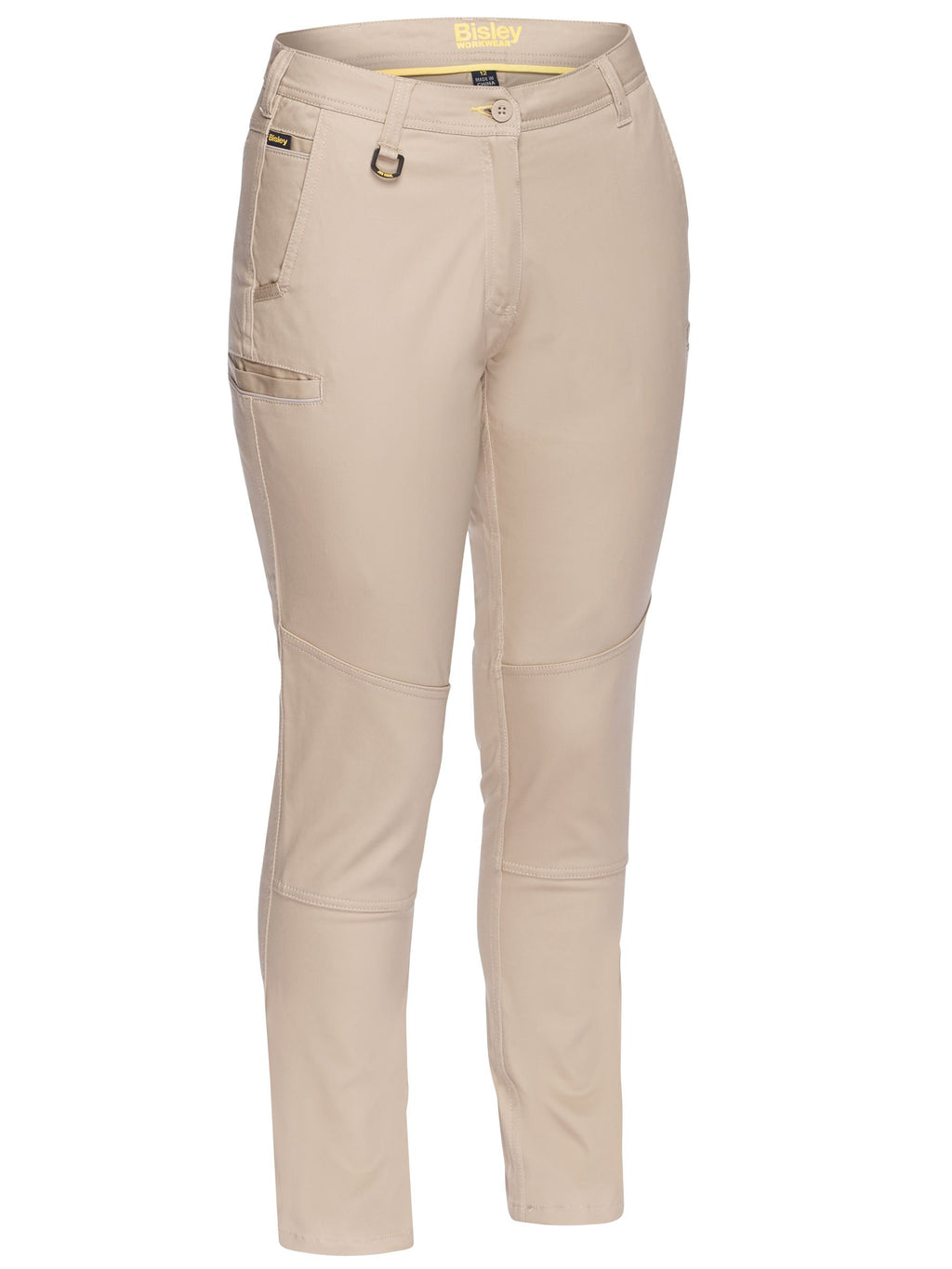 Women's Mid Rise Stretch Cotton Pants - Stone