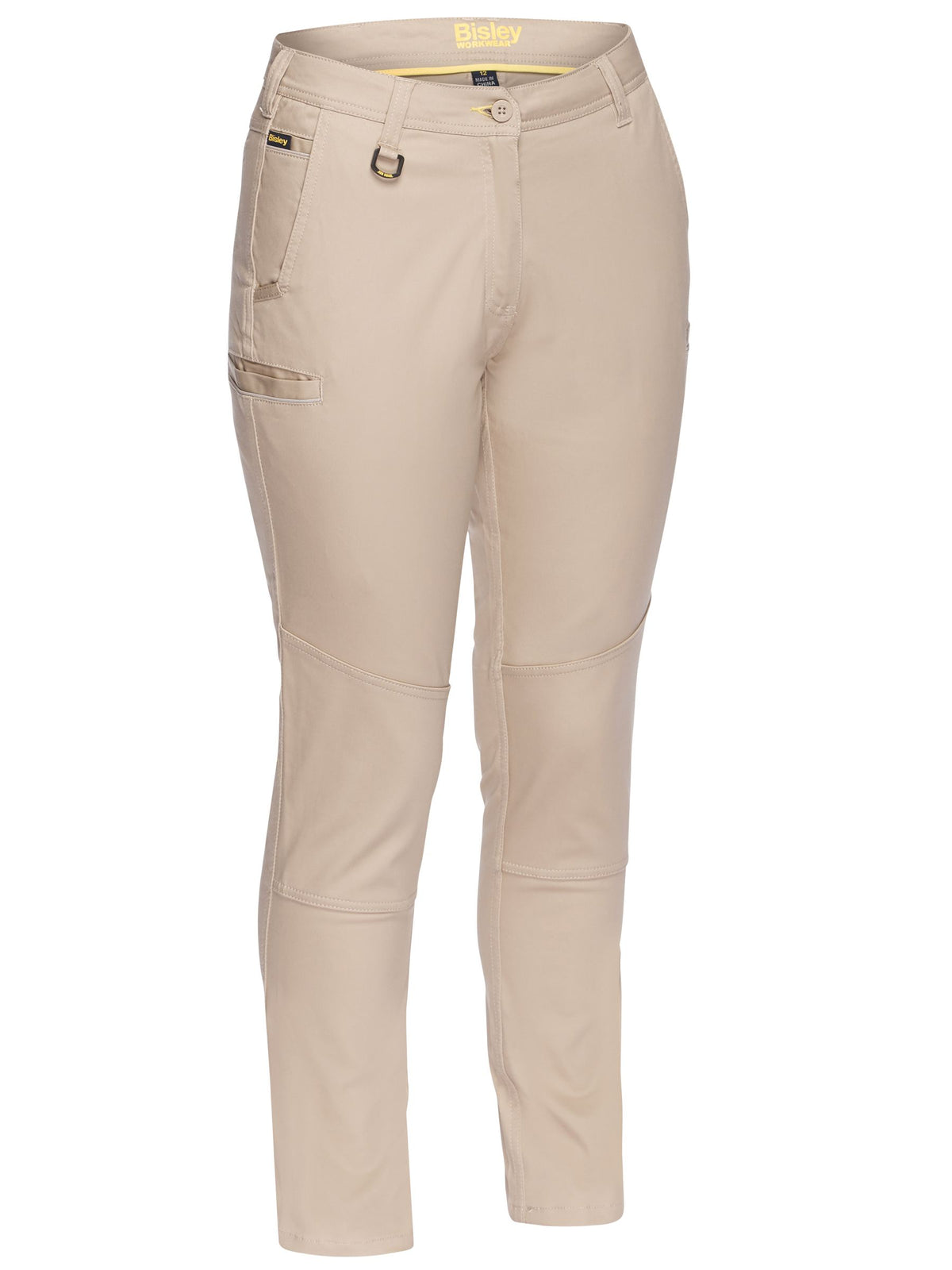 Women's Mid Rise Stretch Cotton Pants - Stone