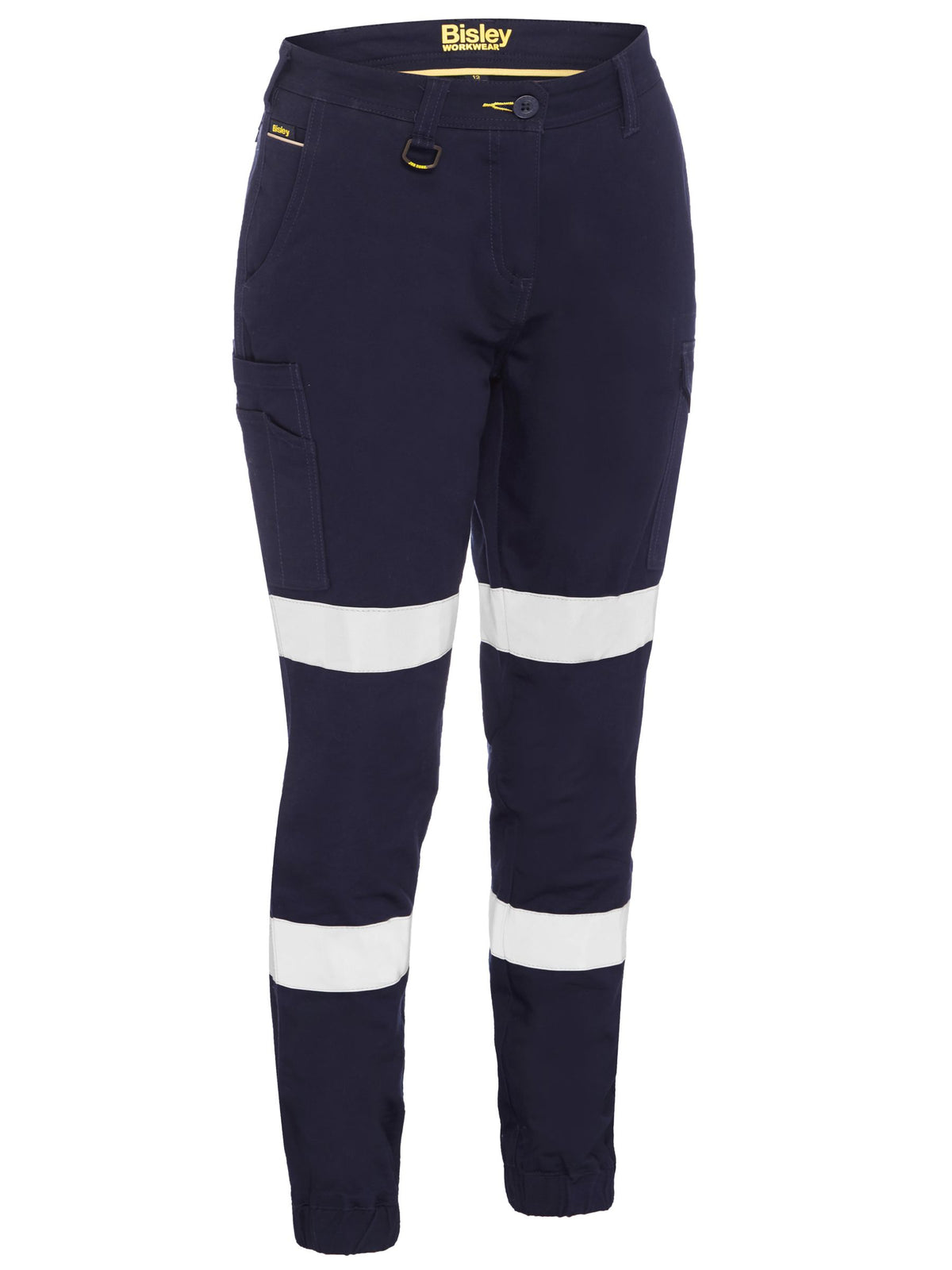 Women's Taped Cotton Cargo Cuffed Pants - Navy