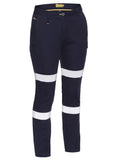 Women's Taped Cotton Cargo Pants - Navy