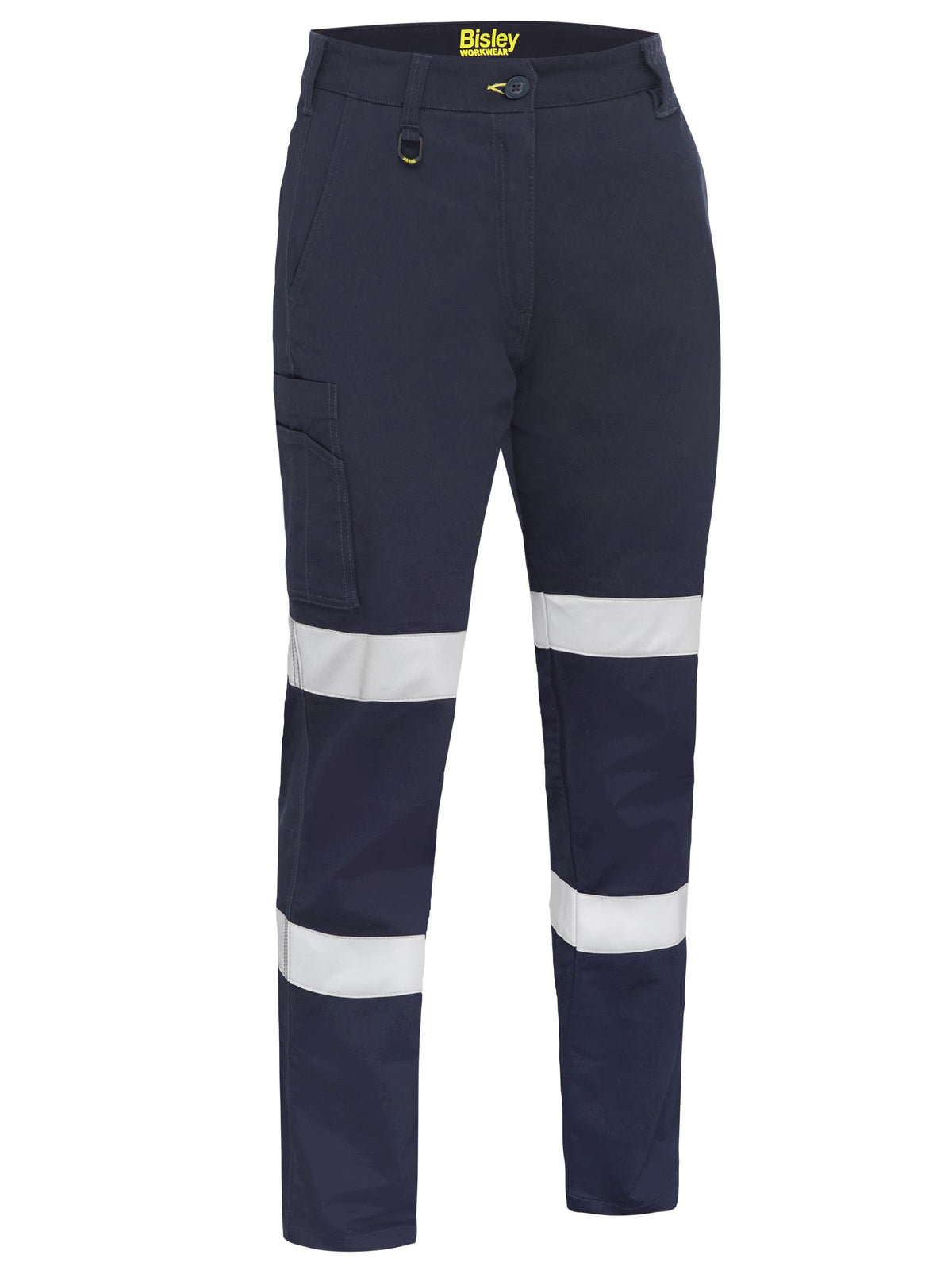 Woman's Taped Stretch Cotton Drill Cargo Pants - Navy