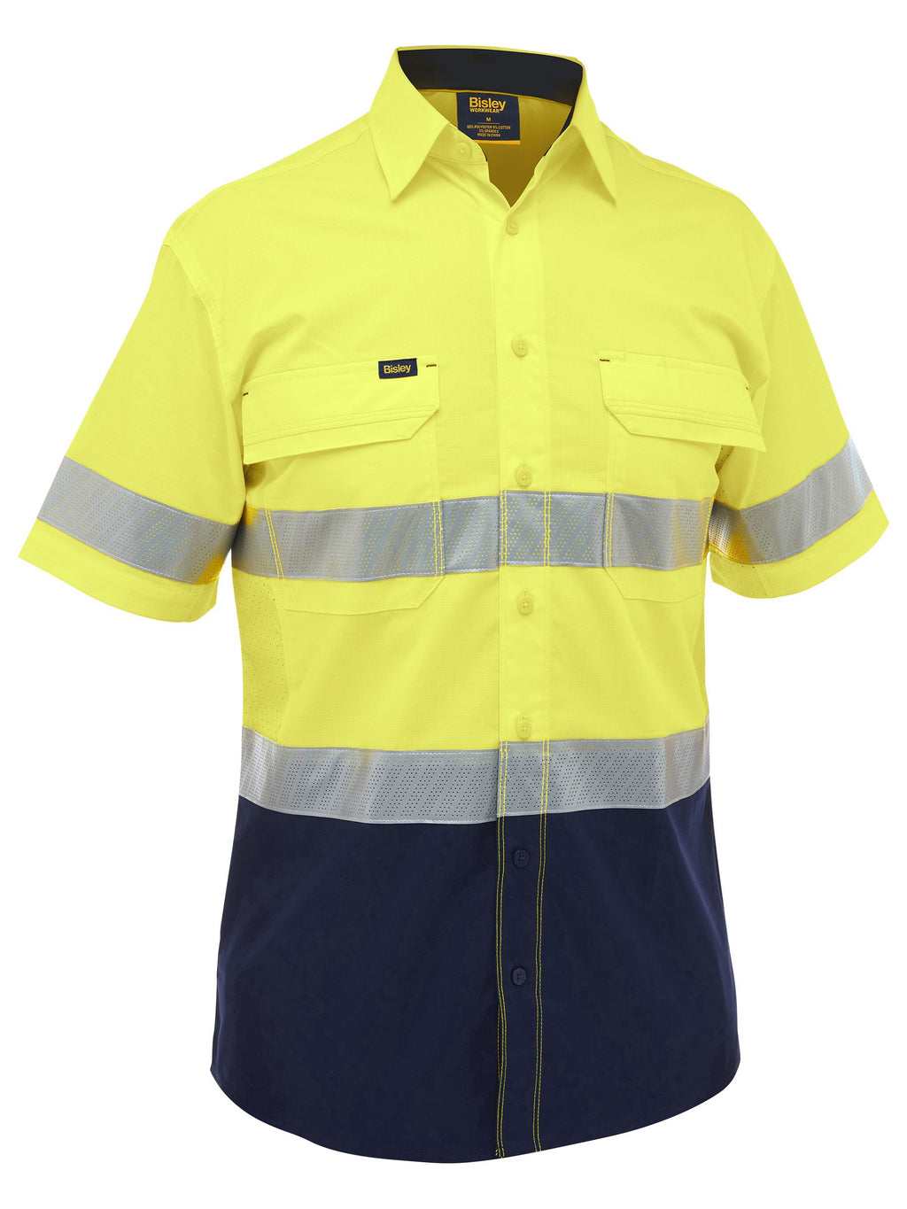 X Airflow™ Hi Vis Taped Stretch Ripstop Shirt - Yellow/Navy