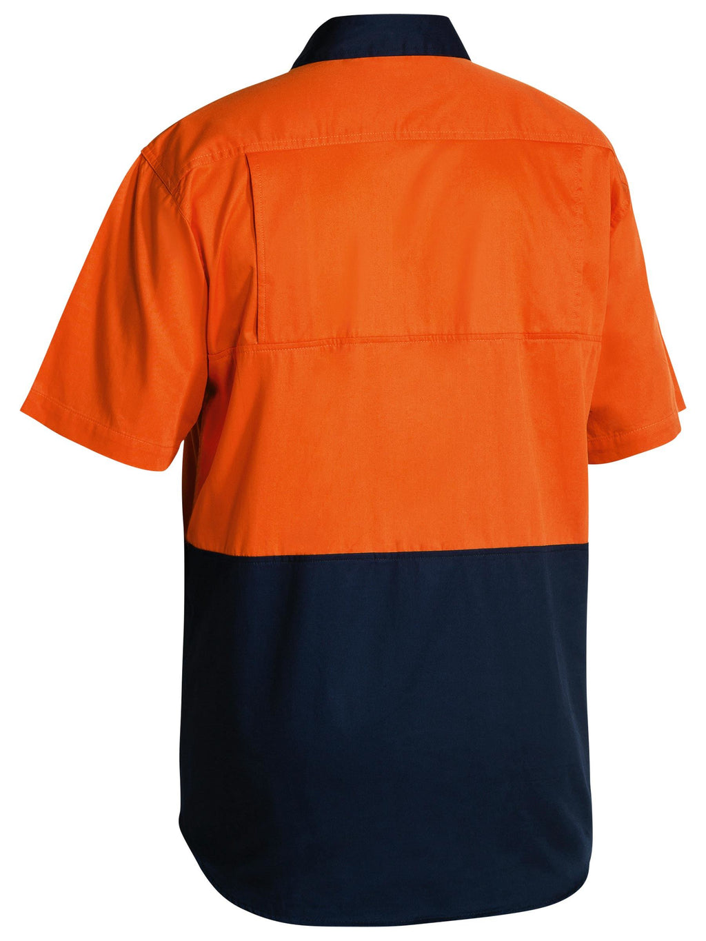 Hi Vis Cool Lightweight Drill Shirt - Orange/Navy