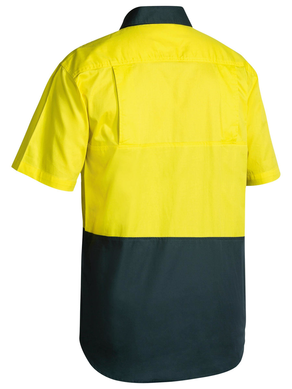 Hi Vis Cool Lightweight Drill Shirt - Yellow/Bottle