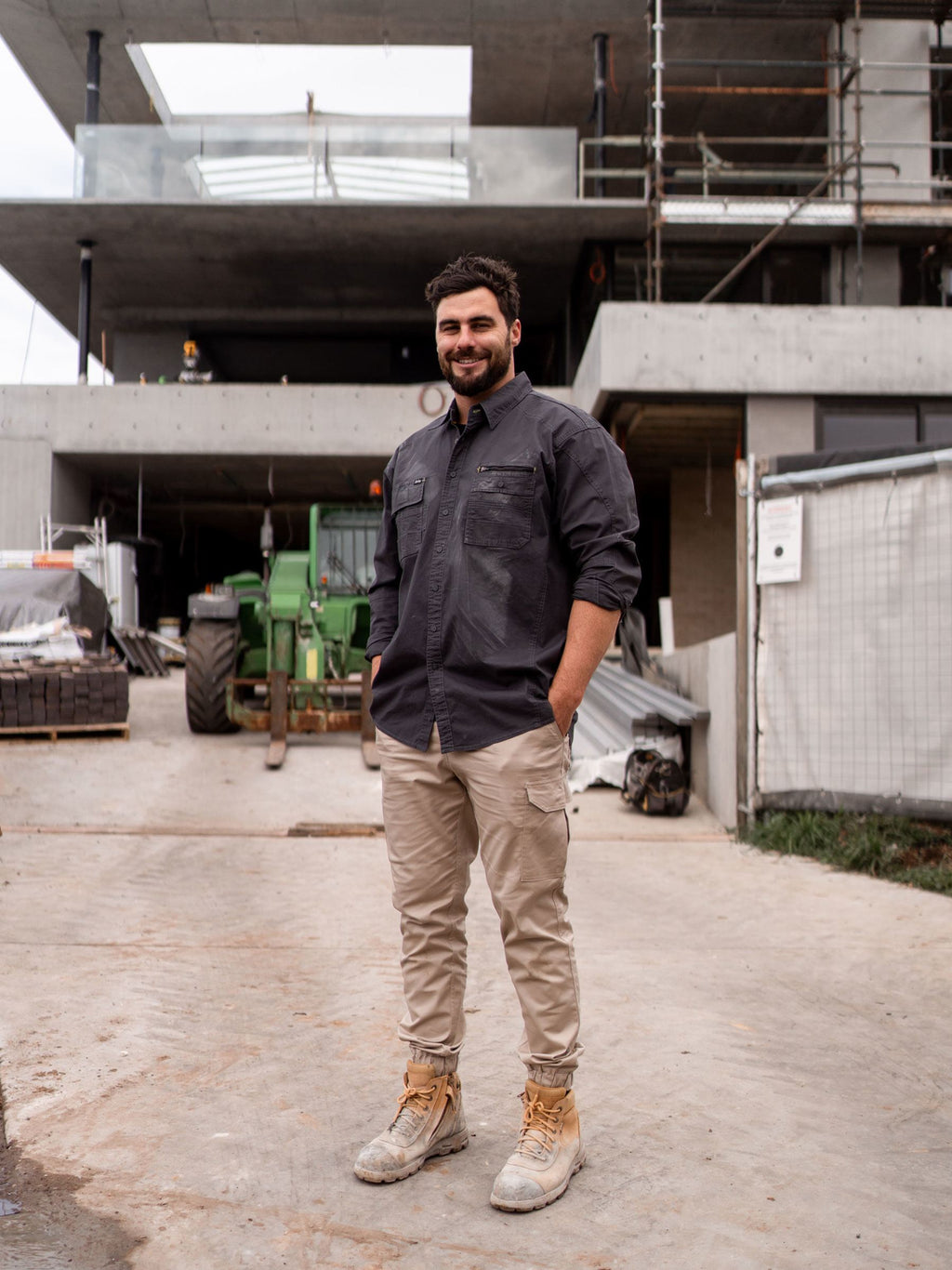 Flx & Move™ Utility Work Shirt - Charcoal