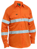 Taped Hi Vis Cool Lightweight Drill Shirt - Orange