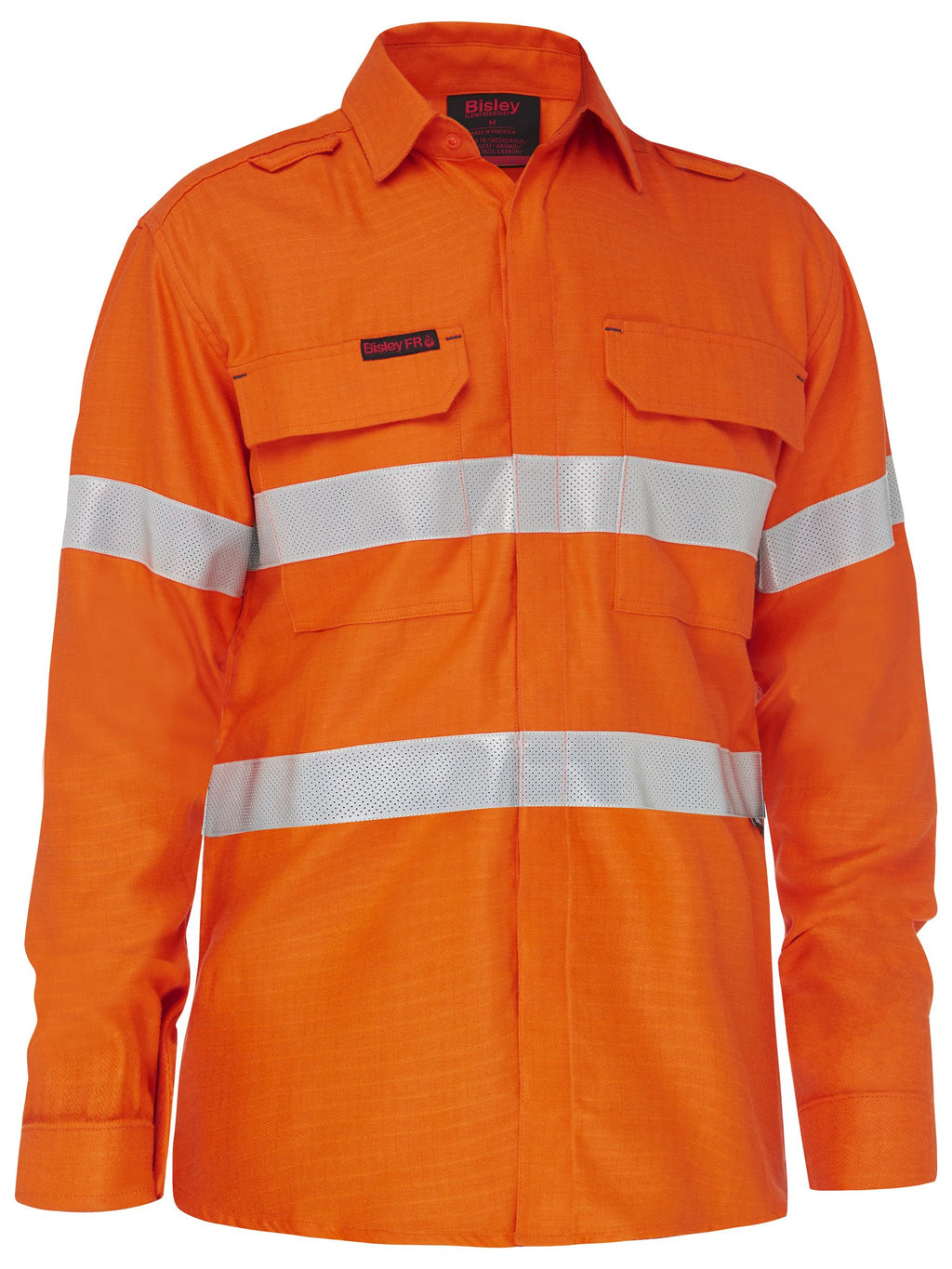 Apex 185 Taped Hi Vis Ripstop FR Vented Shirt - Orange