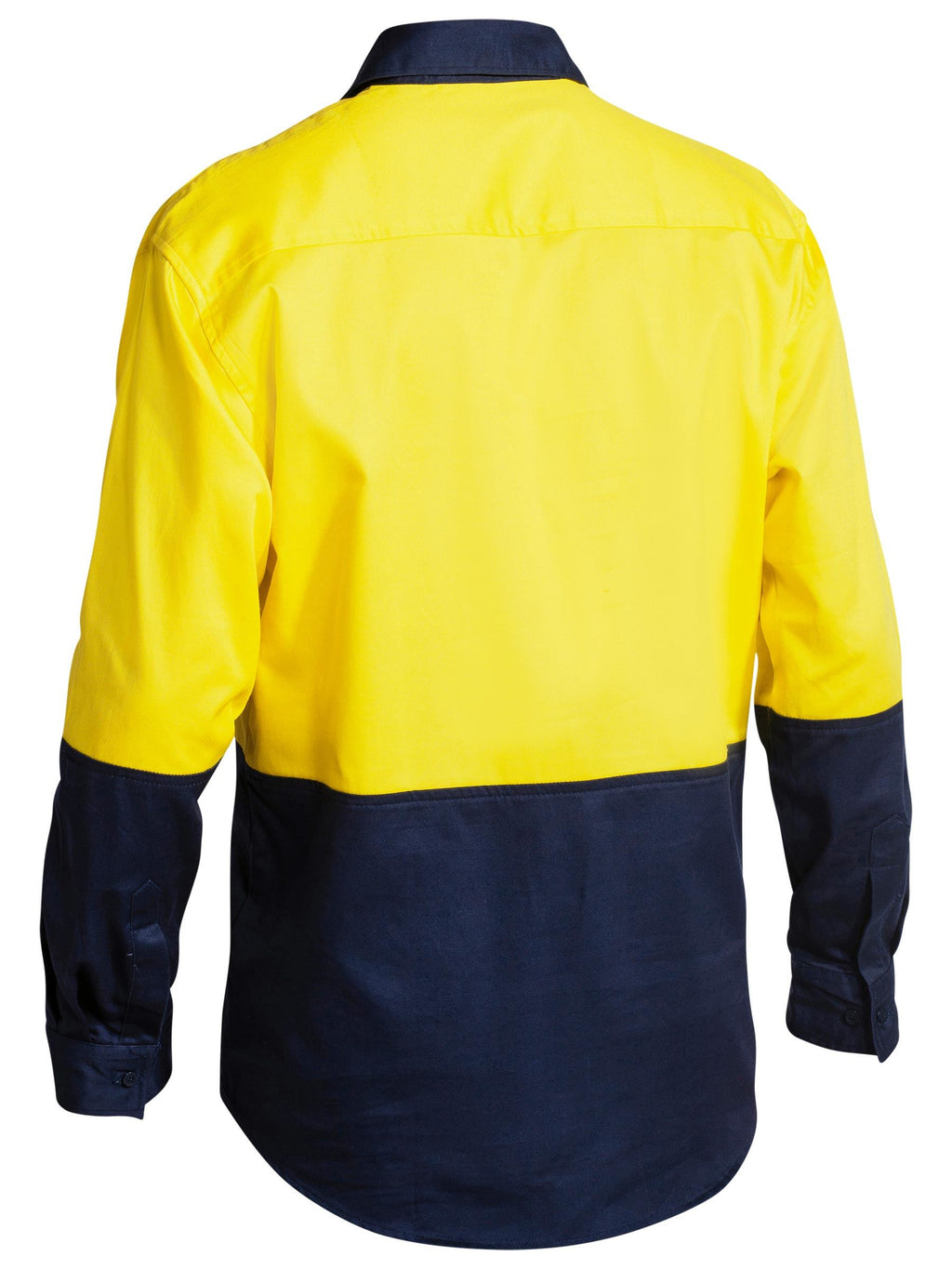 Hi Vis Closed Front Drill Shirt - Yellow/Navy
