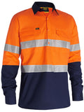 X Airflow™ Closed Front Taped Hi Vis Ripstop Shirt - Orange/Navy